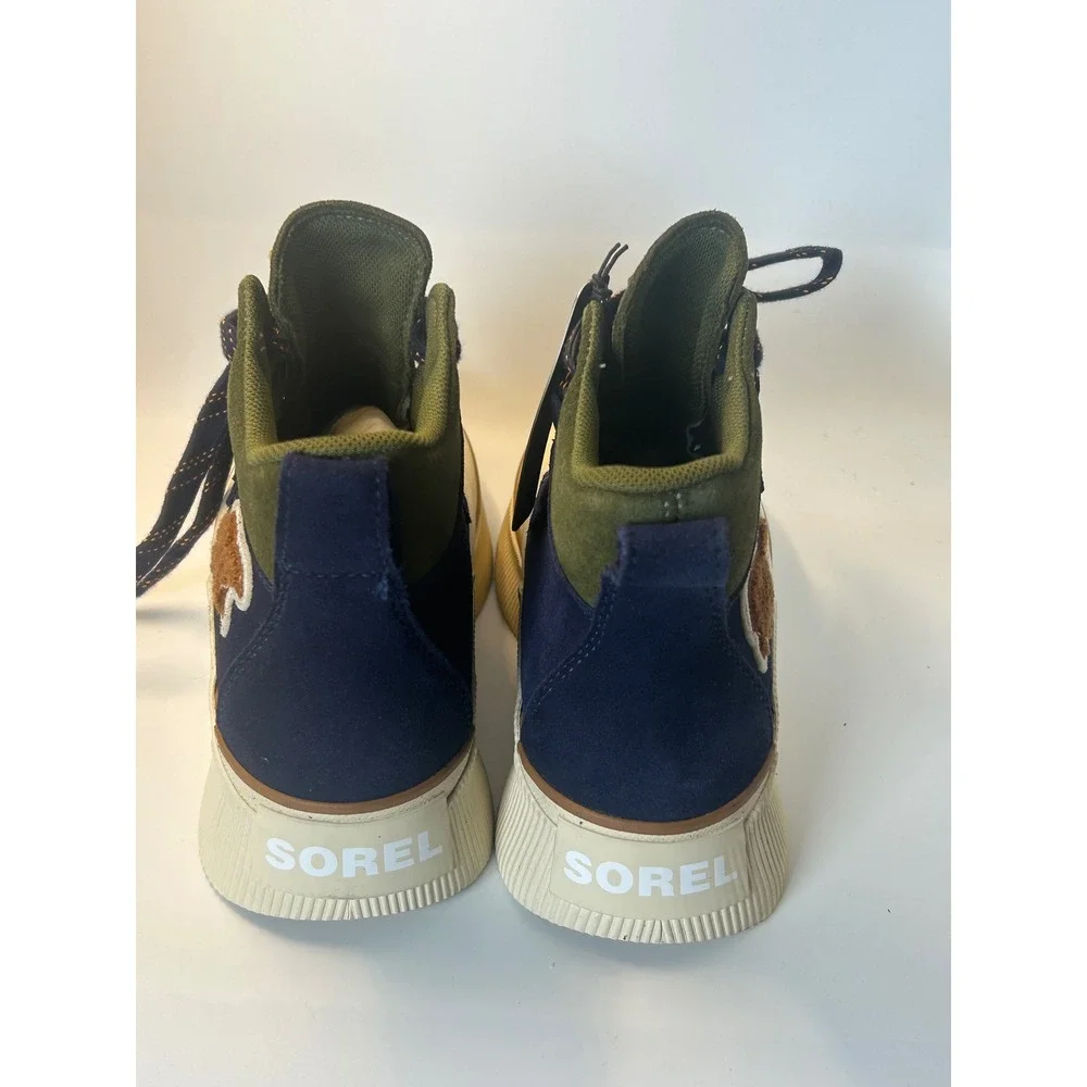 Sorel‎ Out N About III Conquest Waterproof Boots Navy Green NL5152-467 Kids 6.5